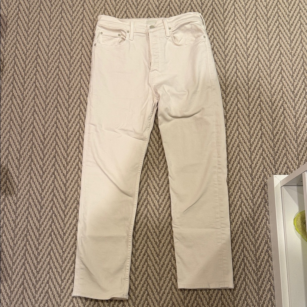 Mother Tomcat Ankle in Ecru color